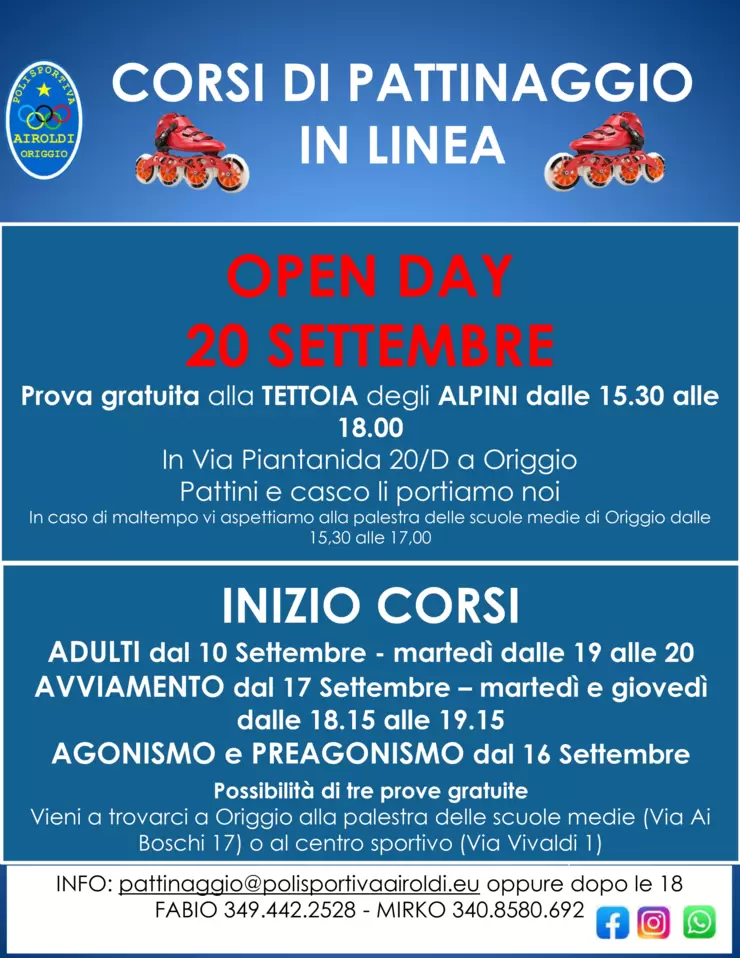 Open Day Pattinaggio a Origgio